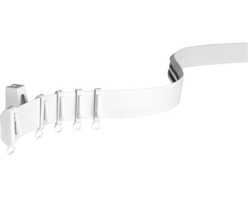 Rail de rideau Flexline blanc 350 cm Rail de rideau flexible pour montage au plafond