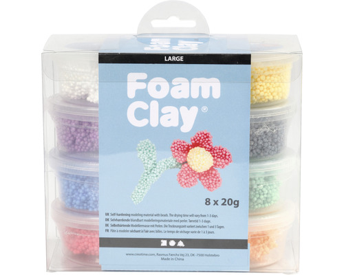 Foam Clay Large, sortierte Farben, 8x20 g