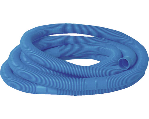 Tuyau de piscine bleu enroulé