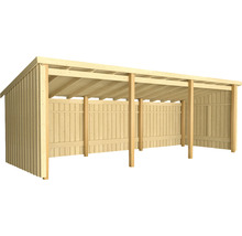 Holzcarport mit Dach und Pfosten