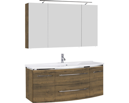 Ensemble de meubles de salle de bains avec lavabo, meuble sous-vasque et armoire de toilette