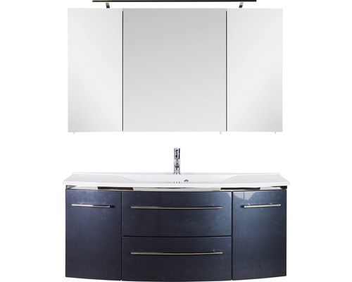 Meuble-lavabo avec meuble sous-vasque et armoire de toilette pour la salle de bains