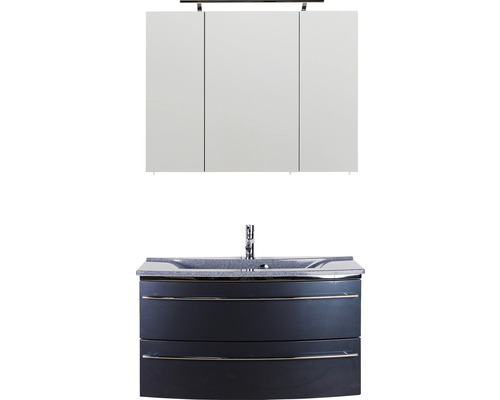 Ensemble de meuble-lavabo avec armoire de toilette et meuble bas