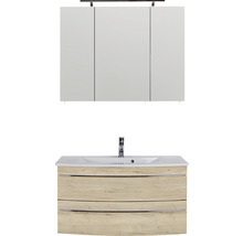 Waschtischunterschrank mit Waschbecken und Spiegelschrank für das Badezimmer