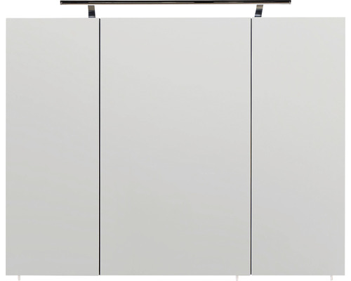 Armoire de toilette Marlin Bad 3040 90 cm châtaignier graphite 3 porte LED