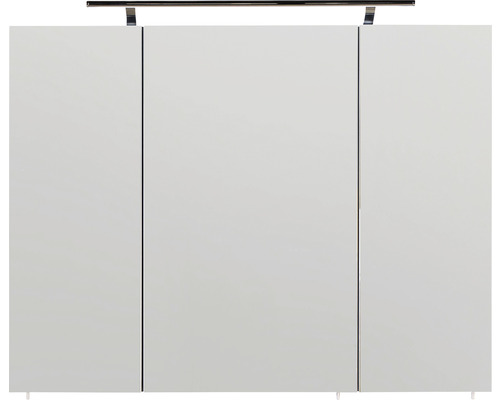 Armoire de toilette Marlin Bad 3040 90 cm blanc 3 porte LED