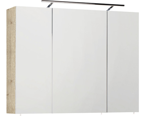 Spiegelschrank mit drei Türen und Beleuchtung