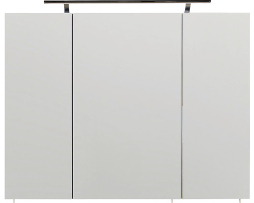 Armoire de toilette à LED Marlin Bad 3040 lxhxp 90x74x17.5 cm chêne structuré blanc