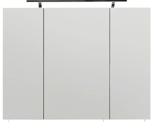 Armoire de toilette Marlin Bad 3040 90 cm chêne foncé 3 porte LED