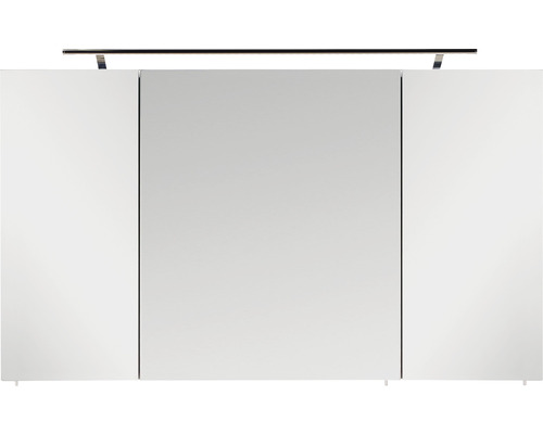 LED Spiegelschrank Marlin Bad 3040 BxHxT 120x74x17.5 cm eiche Struktur weiss