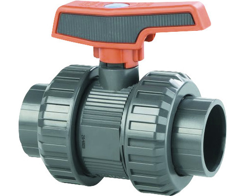 PVC-Kugelhahn mit Verschraubung