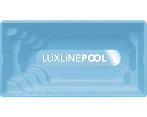 Einbaupool LuxLinePool Kuba 600x310x150 cm blau / weiss