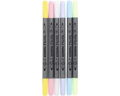 Jeu de marqueurs textiles avec différentes couleurs