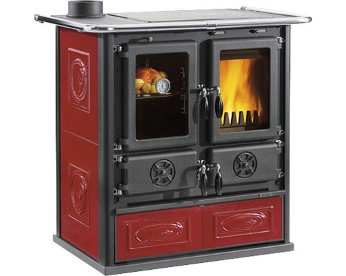 Holzherd mit Backofen und Kochfeld