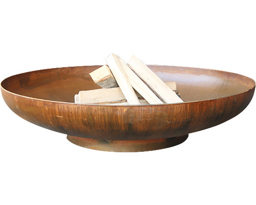 Feuerschale mit Holz