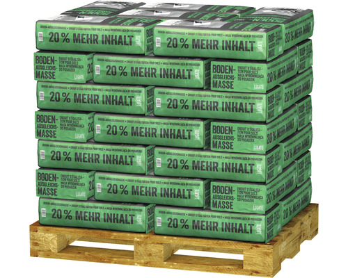 Palette de sacs de mortier d''égalisation