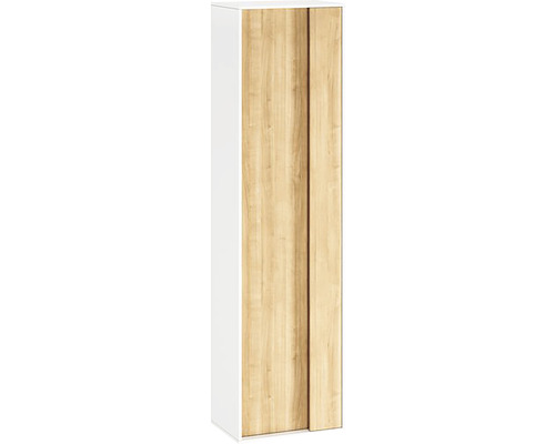 Armoire haute RAVAK Step lxhxp 43x160x29 cm blanc/chêne