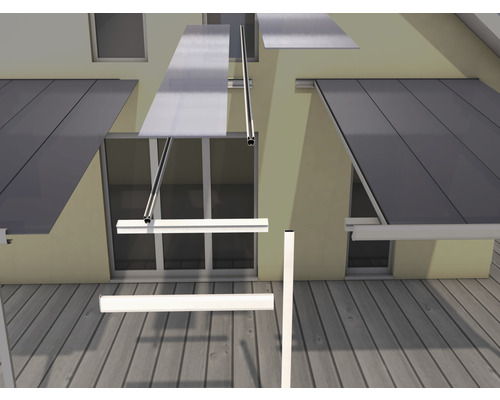 Module d'extension gutta toiture de terrasse 120 x 406 cm blanc