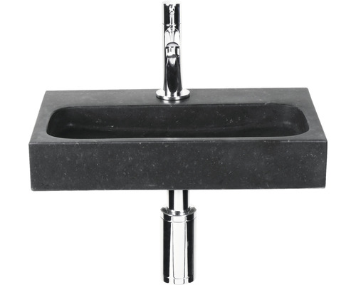 Vasque en pierre naturelle avec robinet et siphon