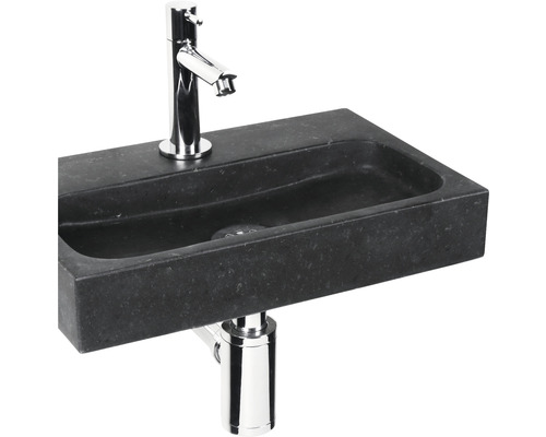 Vasque en pierre avec robinet et siphon