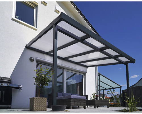 Toiture de terrasse gutta Premium acrylique Klima blue 410,2 x 306 cm anthracite