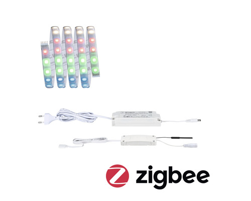 LED-Streifen mit Netzteil und Zigbee Logo