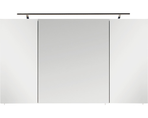 Armoire de toilette Marlin Bad 3040 120 cm chêne foncé 3 porte LED