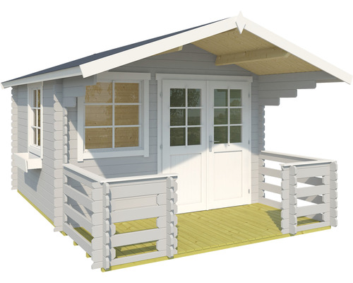 Gartenhaus aus Holz mit Veranda und Doppeltür