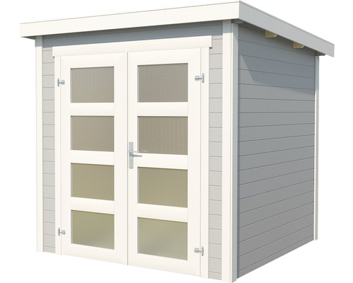 Gartenhaus aus Holz mit Doppeltür und Fenstern