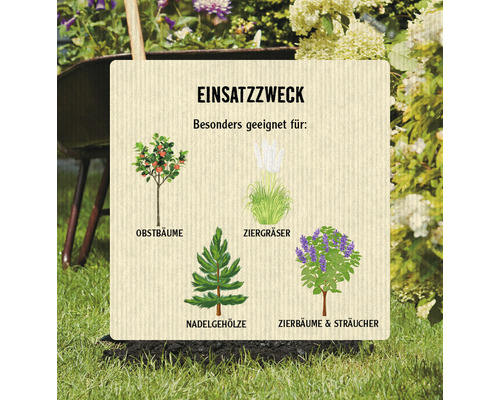 Panneau d''information présentant les domaines d''application des arbres fruitiers, des graminées ornementales, des conifères, des arbres et arbustes ornementaux