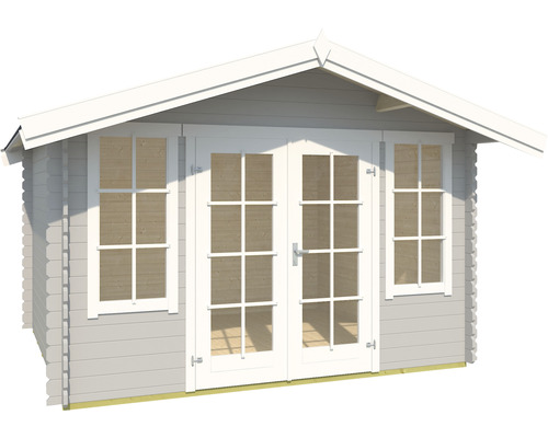 Abri de jardin en bois avec double porte et fenêtres