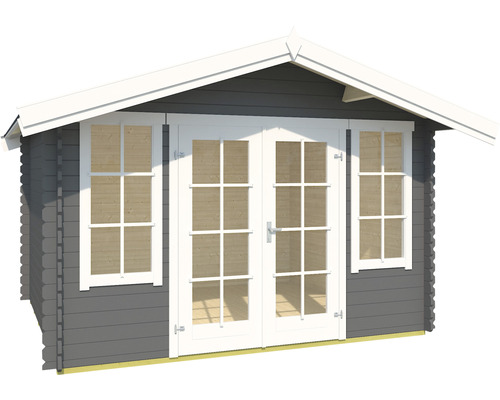 Abri de jardin avec porte double et fenêtres