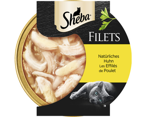Katzenfutter nass Sheba Filets mit natürlichem Huhn 60 g Sheba Filets Natürliches Huhn Katzennahrung Dose