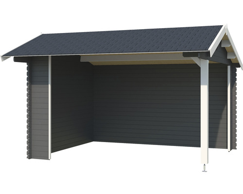 Abri en bois avec toit