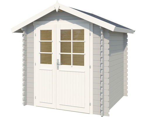 Abri de jardin en bois avec double porte et fenêtres