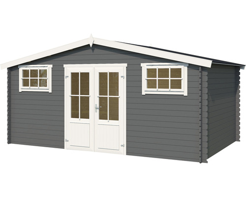 Abri de jardin avec porte double et fenêtres