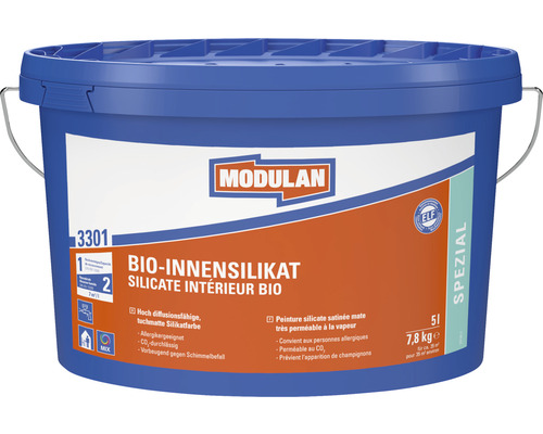 MODULAN 3301 BIO-Innensilikat Silikatfarbe Mineralfarbe innen weiss 5 l