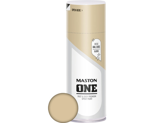 Maston Sprühlack ONE glanz RAL 101 beige 400 ml Maston One Sprühfarbe, Beige RAL 1001, glänzend