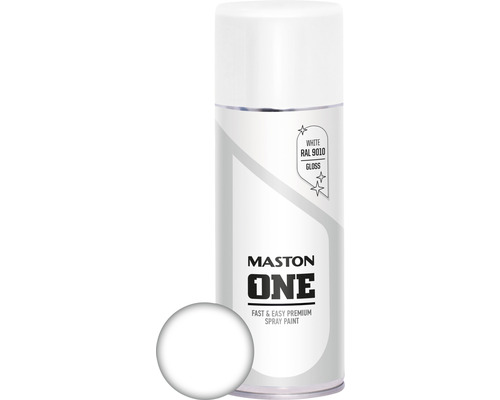 Maston Laque à pulvériser ONE brillant blanc 400 ml