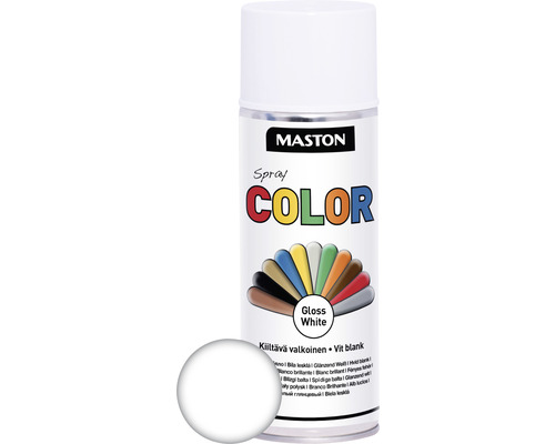 Maston Laque à pulvériser Color brillant blanc 400 ml
