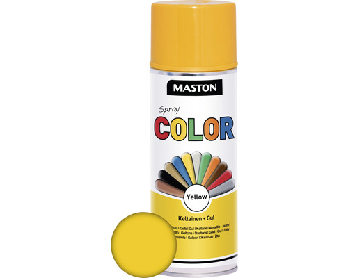 Maston Laque à pulvériser Color brillant jaune 400 ml