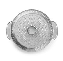 Gemüsekorb aus Edelstahl mit Weber Logo