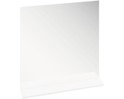 Miroir de salle de bains avec tablette RAVAK Rosa II lxhxé 76x75x13,5 cm blanc