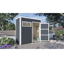 Gartenhaus Cubo 1 mit Fussboden 234 x 121 cm anthrazit