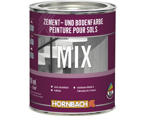 Zement- und Bodenfarbe im Farbeimer