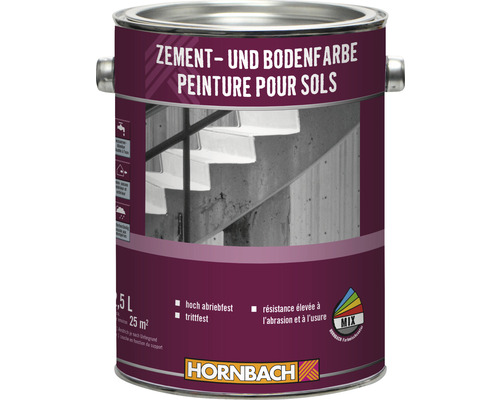 HORNBACH Zementfarbe Bodenfarbe weiss 2,5 l