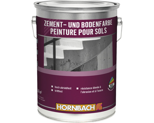 Farbeimer mit Zement- und Bodenfarbe
