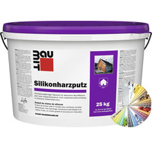 Enduit à base de résine silicone Baumit enduit de façade avec structure enduit gratté 1,5 mm coloré 25 kg-thumb-0