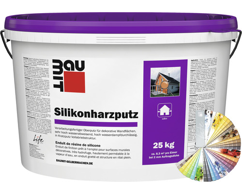 Baumit Silikonharzputz Fassadenputz mit Kratzputzstruktur 1,5 mm farbig 25 kg-0