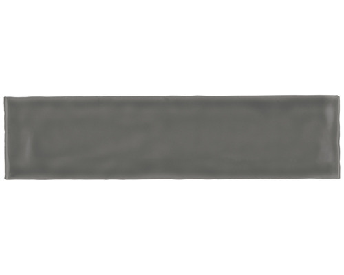 Dalle Metro en grès Artisan 7.5x30 cm carbone brillant Carreau gris rectangulaire